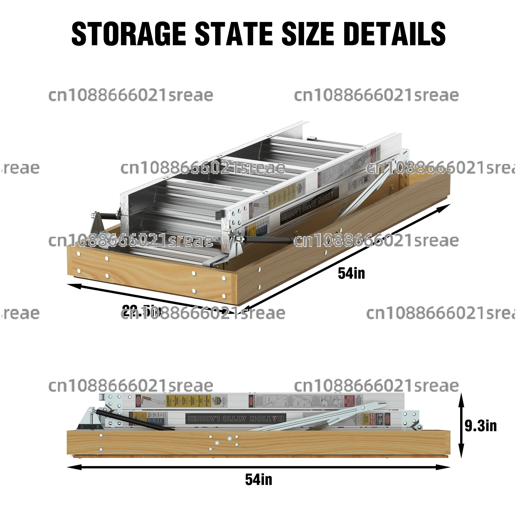 

2025 Многофункциональная складная алюминиевая чердачная лестница, телескопическая лестница-чердак