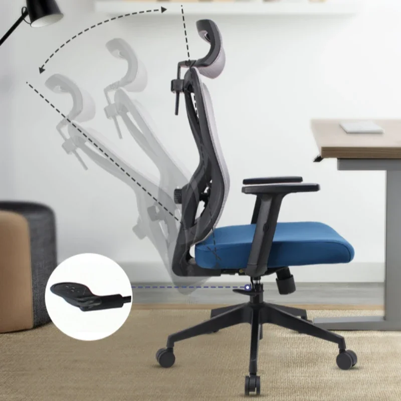 

Ergonomic Office Chair Adjustable Lumbar Support Foot Rest High-Back Mesh Ventilate Chair Bureaustoel Meisje Flip-Up Arms