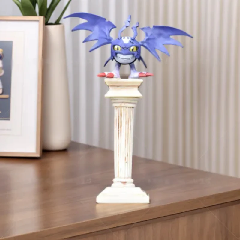 

12cm Anime Vampaneze Devimon Model Digimon Adventure Figure on A Post Pico Devimon Action Figures Model PVC Collection Cute Toys