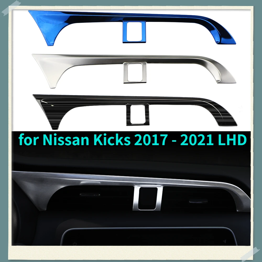 

Car Center Air Conditioning A/C Outlet Vent Cover Trim for Nissan Kicks 2017 - 2023 LHD Stainless Steel Accessories