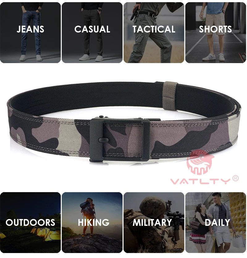VATLTY neuer harter taktischer gürtel für männer metall automatische schnalle ipsc pistolen gürtel 1100d nylon militär gürtel outdoor sport gürtel männlich – Detail 3