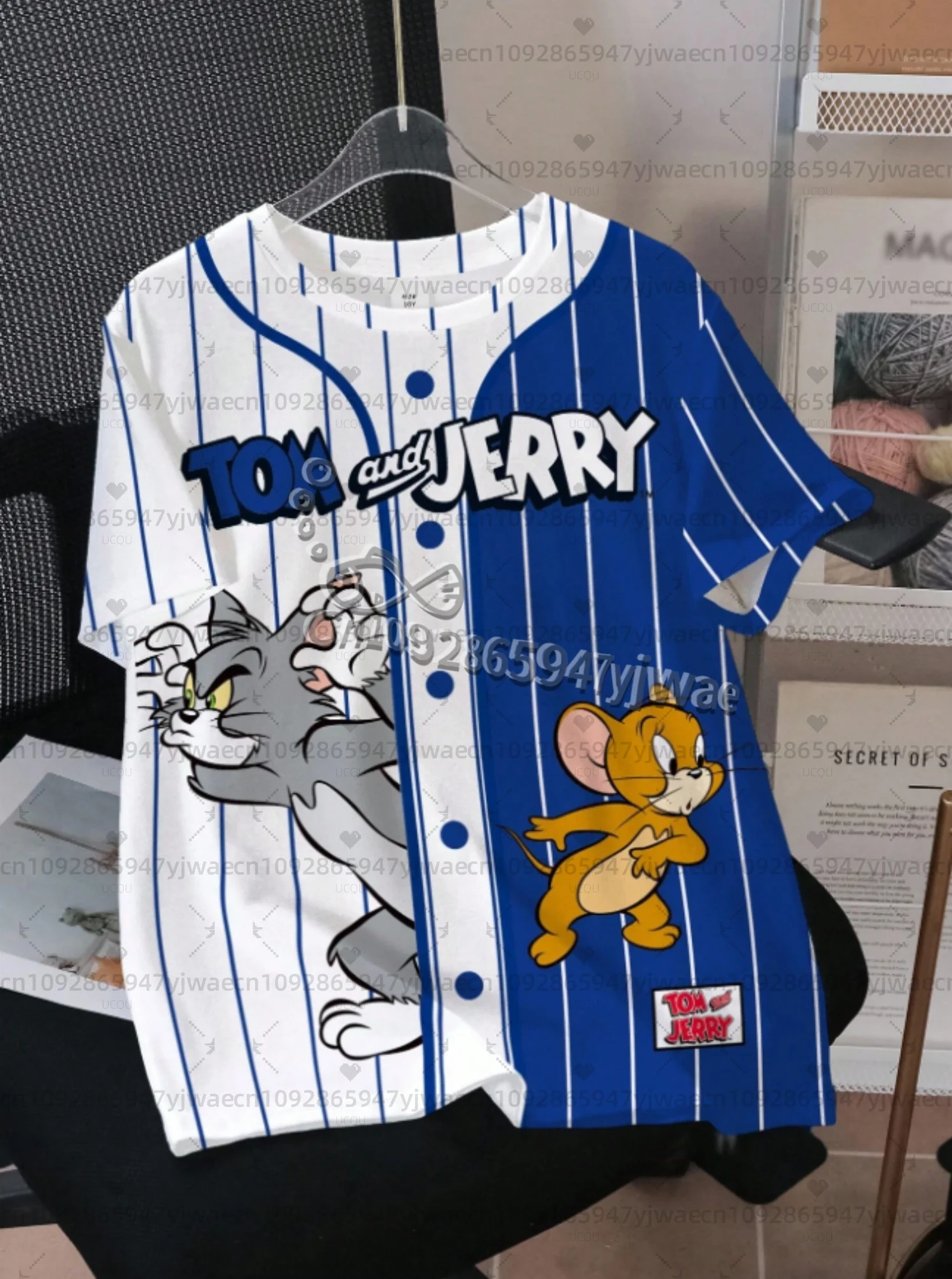 Camisetas de manga corta con dibujos animados de Tom y Jerry para hombre y mujer, camisetas informales transpirables de secado rápido para parejas, camisetas para niños, verano 2026