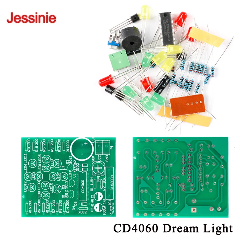 5Pcs/1pc CD4060 Dream Light DIY Kit Electrical Electronics Music-Synced Color Lights Training DIY Components