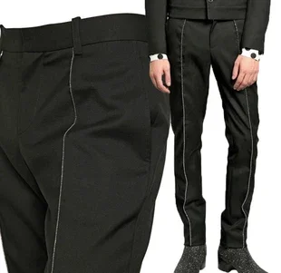 

2024 Men Women's Clothing Catwalk Zipper Casual Pants Male Long Trousers Plus Size Costumes 27-46