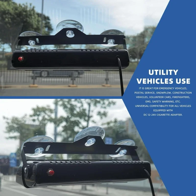 16LED سيارة LED ستروب مصباح 18 نموذج أضواء الشرطة الأحمر/الأزرق مصباح إشارة فلاش داش الطوارئ وامض الزجاج الأمامي تحذير ضوء 12 فولت #6