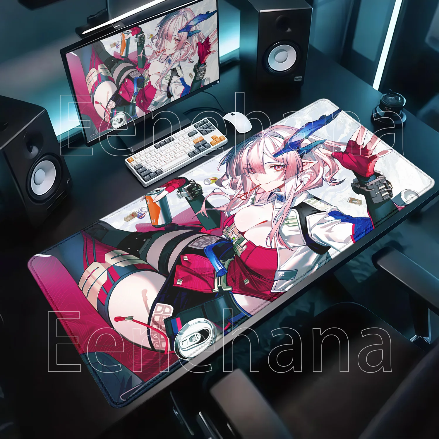 Mi Fu Typhoeus Arknights Endfield HD Printing Gaming Mouse Pad Rubber Non-slip Base Mousepad Office Anime Girl Overlock Desk Mat