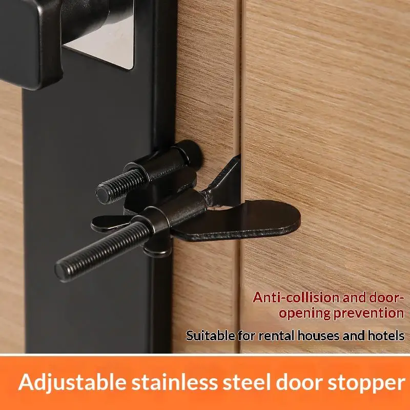 Heavy Duty Metal Adjustable Anti-Theft Security Lock Pocket Size for Travel Hotel Business Apartment Safety