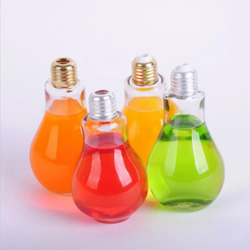 500Ml Light Bulb Glass Bottle Unique Drinking Glasses Fun Party Favors Home Bar Entertaining Guests Decorative Vase Leak Proof