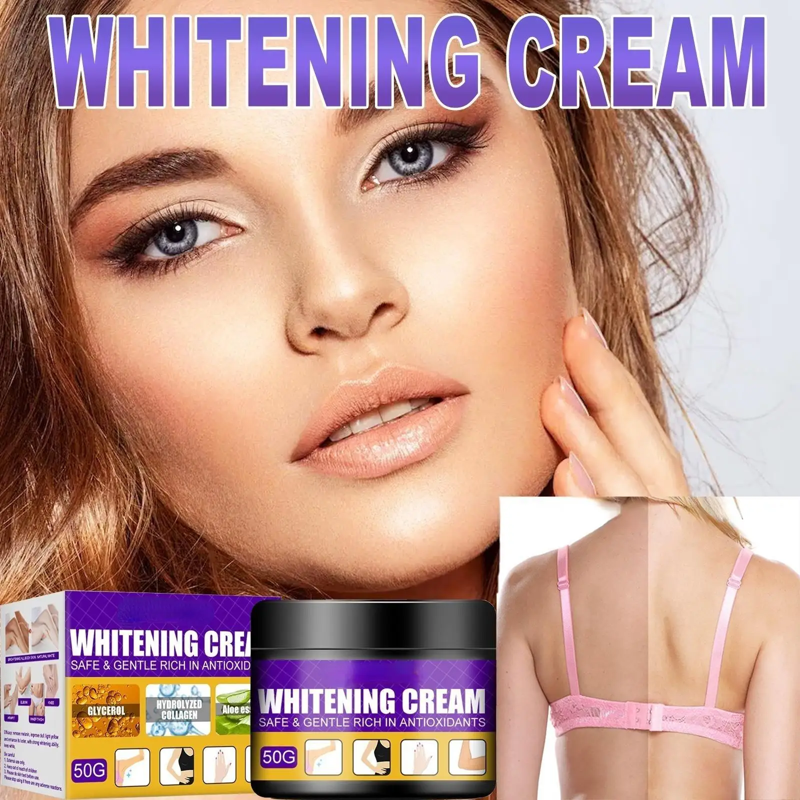 

Skin lightening, whitening, brightening complexion, armpit knees, elbow moisturizing cream