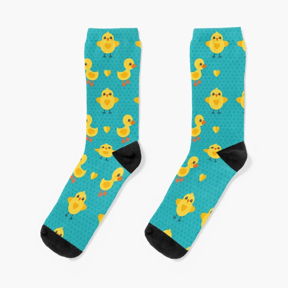 Chicks and Ducklings Socks Stockings compression with print Socks Women Men's