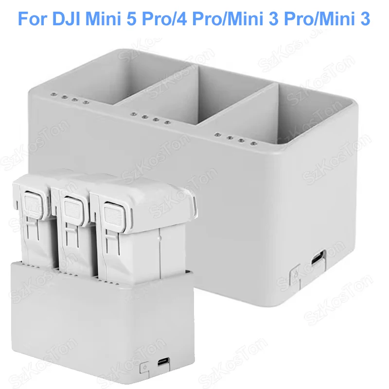 Three Channel Two-Way Charging Hub for for DJI Mini 5 4 Pro/Mini 3 Pro Battery for Mini 3 Pro Battery Charger Drone Accessories