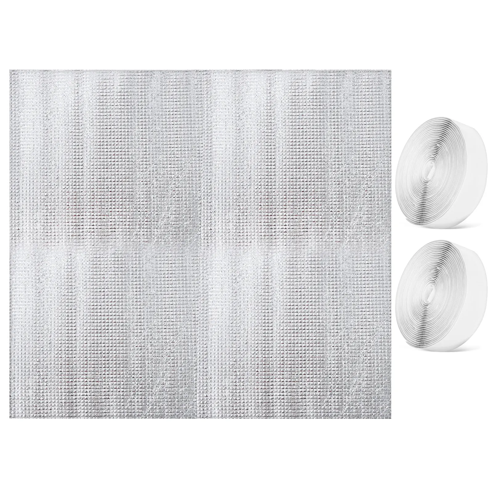 Picture 6: Attic Fan Cover 129x129cm Insulation Aluminum Film Seal Cover for Ceiling Fan Return Vent with Hook Loop Design