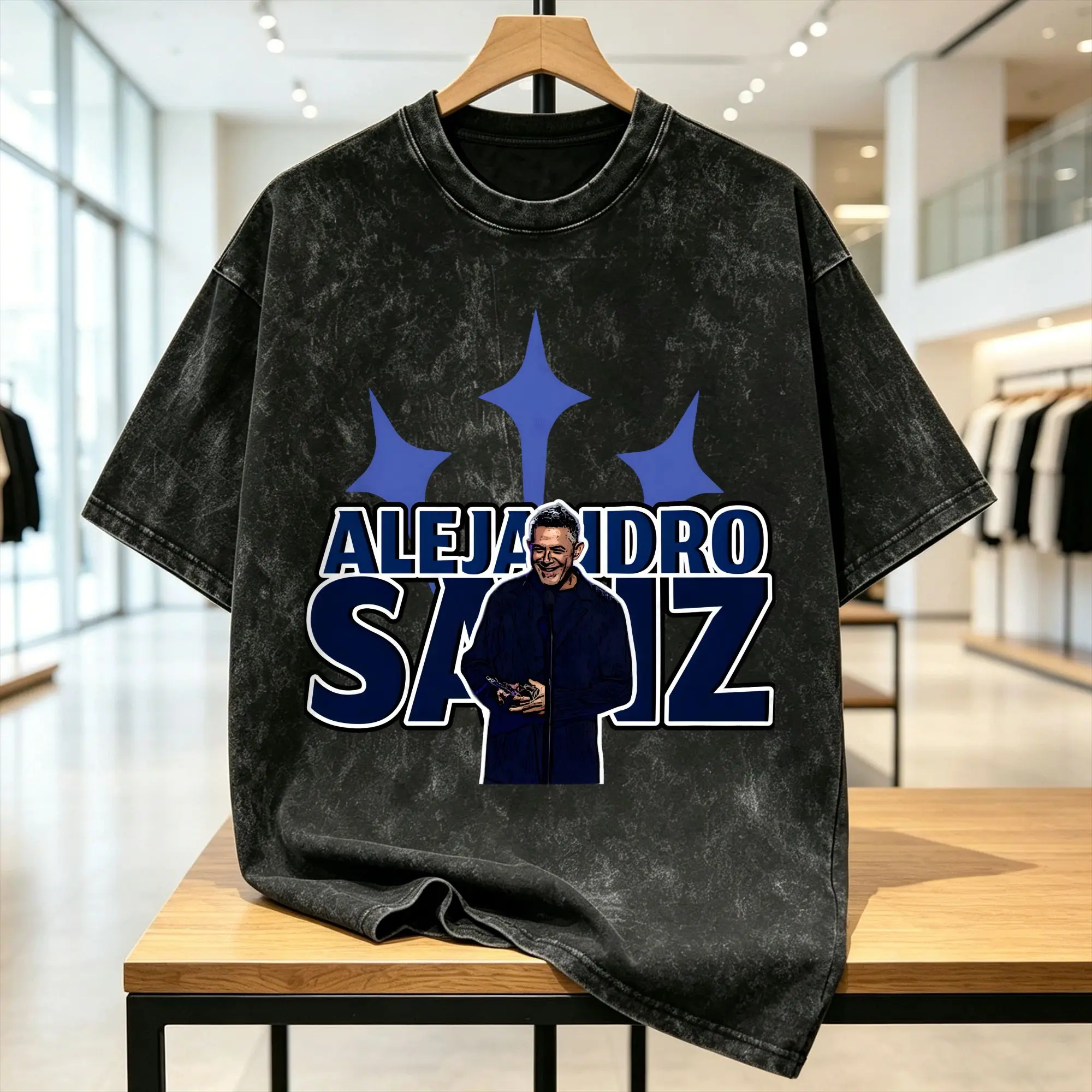 Man T Shirt Alejandro Sanzs Washed T Shirts Leisure Spanish 2026 Tour Summer Tee Shirt Y2K Retro Loose Casual Clothes Hot Sale