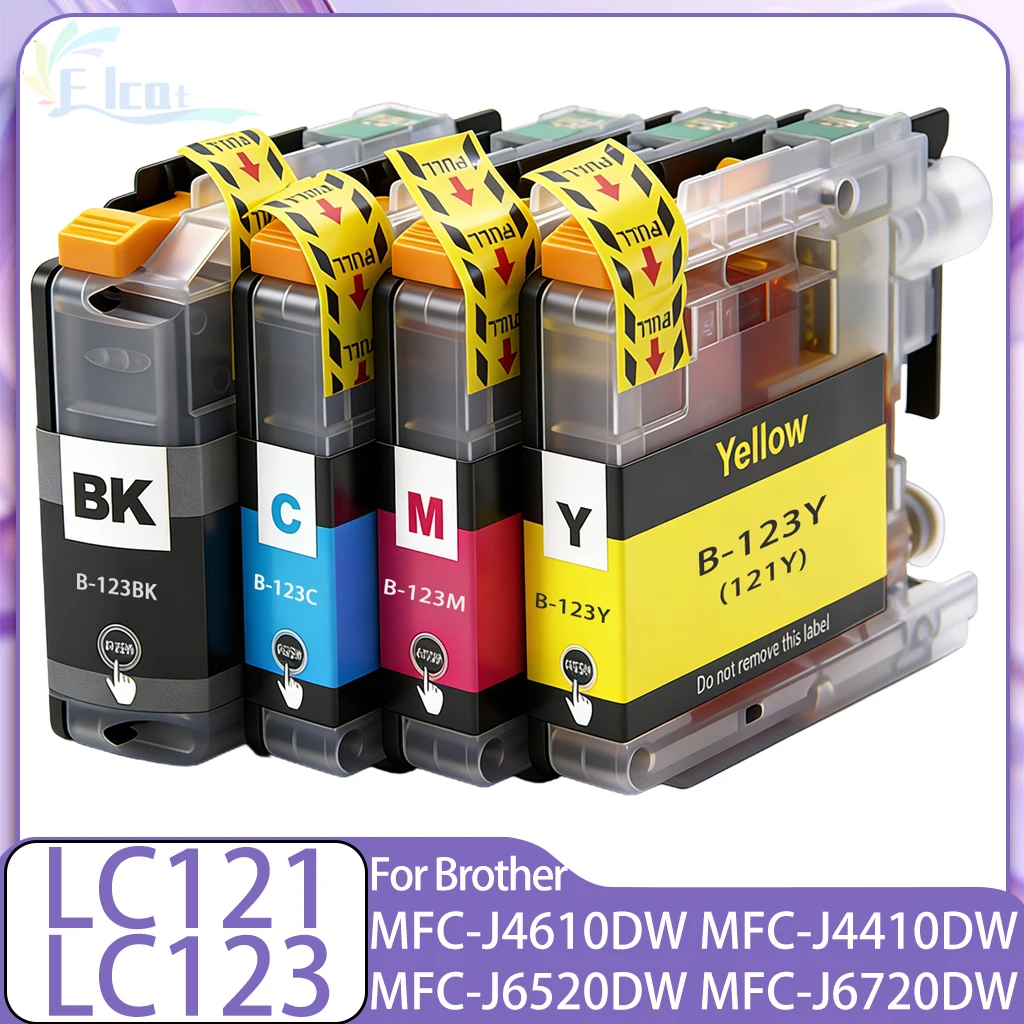 

LC123 LC-123 LC121 картридж, совместимый с принтером Brother MFC-J4410DW MFC-J4510DW MFC-J4610DW J4710DW DCP-J552DW J752DW