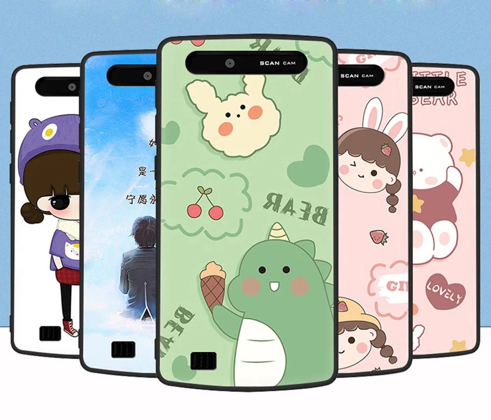 Soft Silicone Anti-fall Protective Shell Skin Case for Sunmi M2 handheld terminal Tempered Glass Screen Protector Film