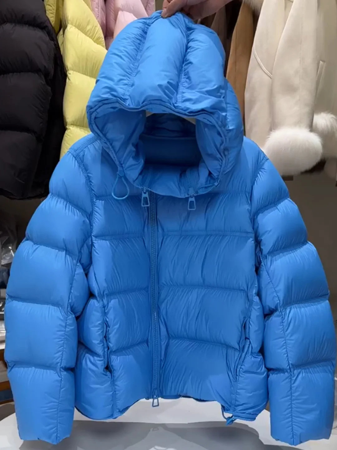 

High Quality Thickened Blue Cotton Jacket 2025 Winter New Style Warm Hooded Fashionable All-Match Outerwear for Young Women