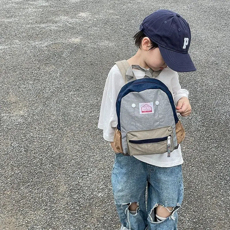 Sac à dos en nylon matelassé coréen pour bébé, sacs à dos de voyage étanches, cartable pour enfants de la maternelle, cartable pour garçons et filles, 2023