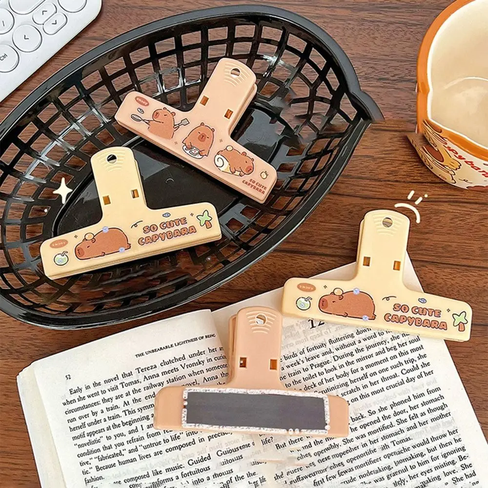 Kawaii Capybara Storage Folder Creative Multi-purpose Cartoon File Folder Multifunction Portable Snack Clip Test Papers