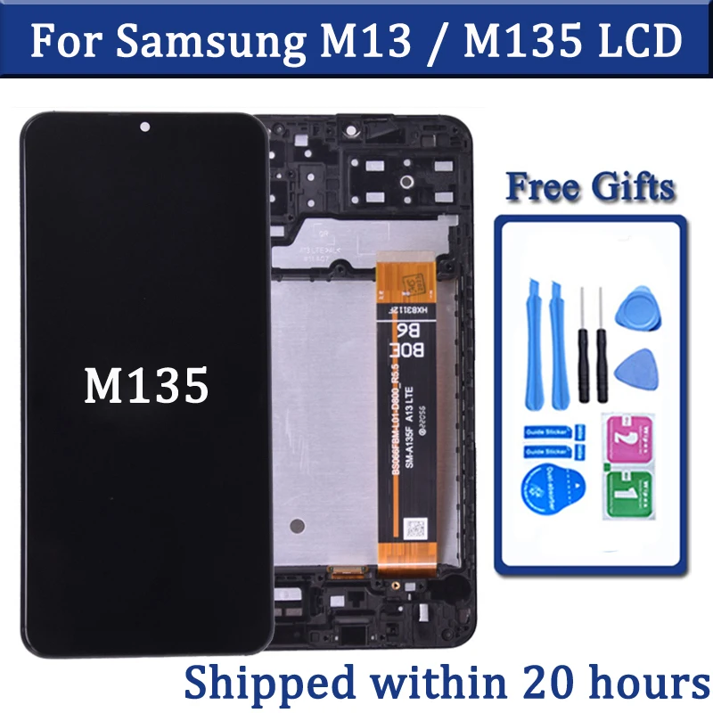 6.6\'\' For Samsung M13 M135 LCD Display With Touch Screen Digitizer Assembly For Samsung M135 SM-M135F LCD