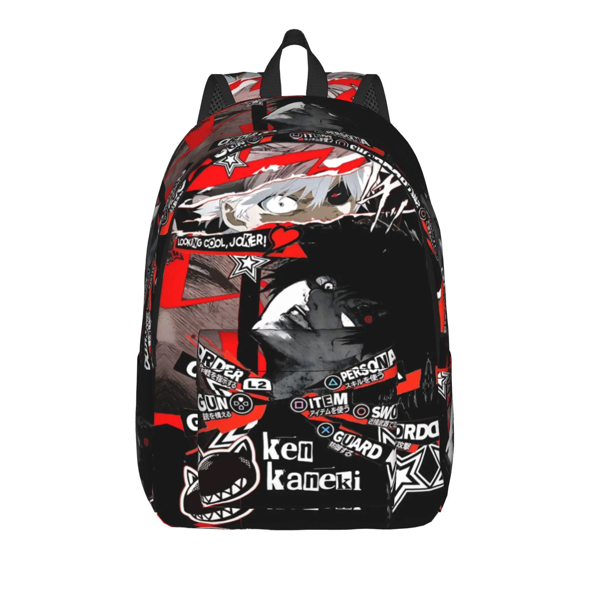 Fashion Halloween Tokyo Ghoul Kaneki Backpack  Mochilas Adjustable Strap For School Sturdy Shoulder Rucksack