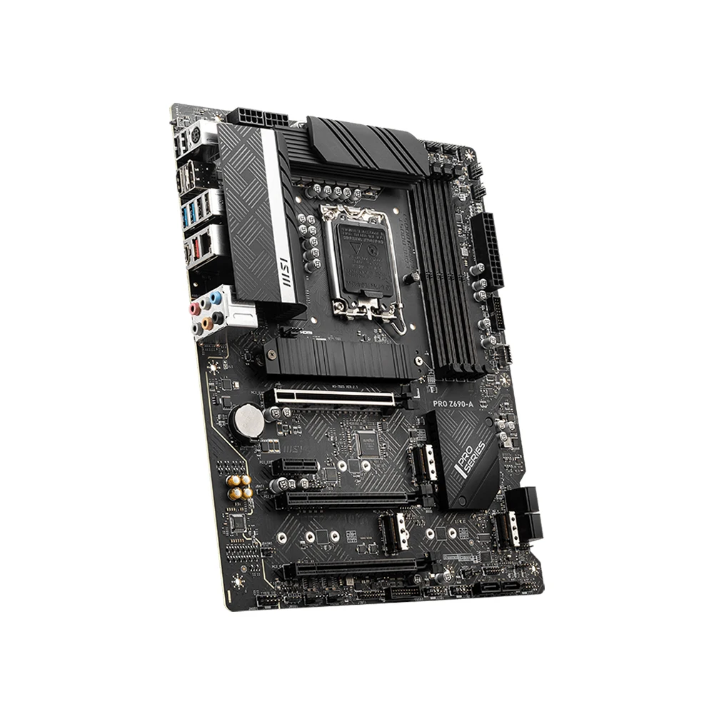 MSI PRO Z690-A Motherboard Socket LGA1700 is equipped with Intel Z690 Chipset Support i9-12900 12900K i7-12700K CPU 4x DDR5 ATX.