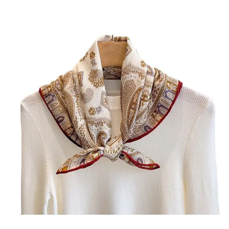 

Шелковый шарф Ele, женский легкий дышащий шелковый модный универсальный шарф на весну и лето, китайский сле