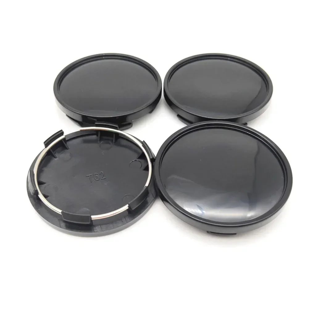 High Quality Wheel Center Cap 4pcs 6 Teeth 62mm ABS Black Cap Cover Car Accessories Easy Installation Universal