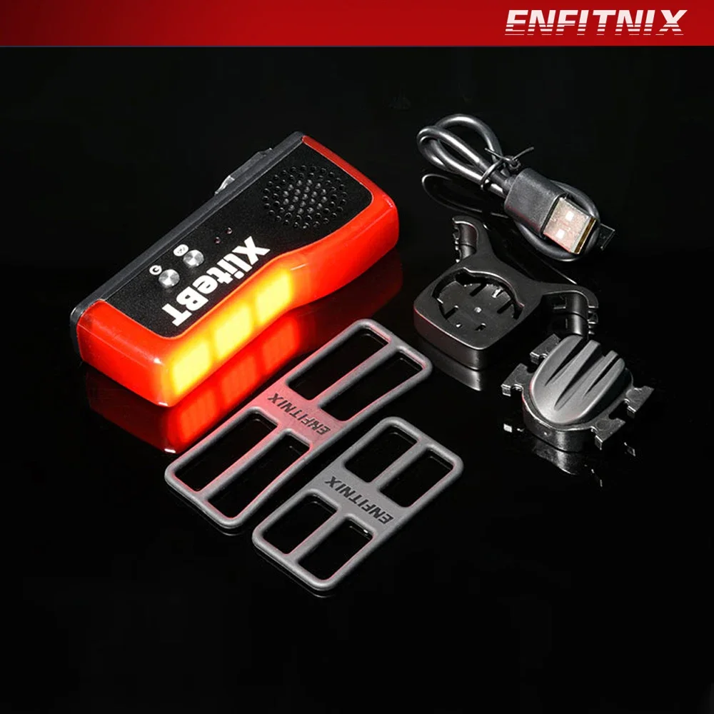 Enfitnix XliteBT Smart Bicycle Taillights Intelligent Sensor Brake Lights USB Road MTB Anti-theft Alarm Ride Rear Tail Lights