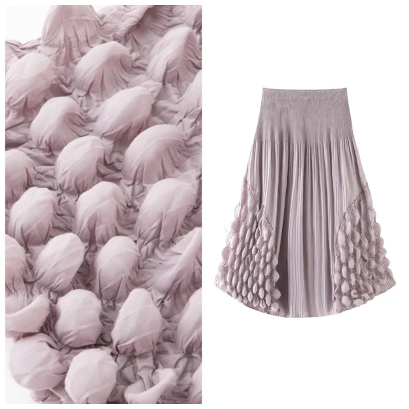 

Original Design Sense Miyake Pleated Skirt Plisse Women 2026 Summer New Fold Draped Elegant A-line Loose Skirt Women Clothing