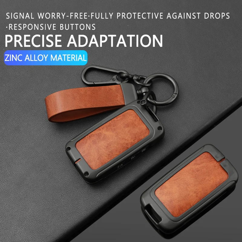 Leather Smart Car Key Fob Case Cover Chain Remote Shell Holder Protector for Mazda 3 6 CX3 CX30 CX5 CX8 CX9 CX50 CX60