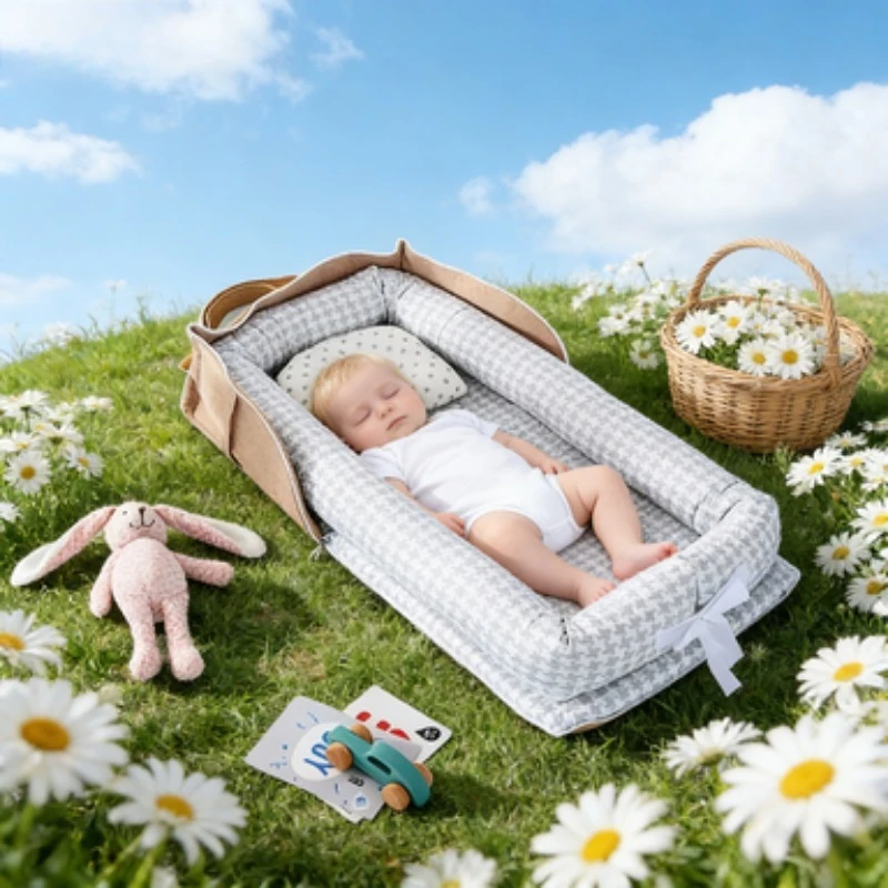 

Складная детская дорожная люлька - удобная переносная колыбель-рюкзак для новорожденных и малышей для сна в дороге