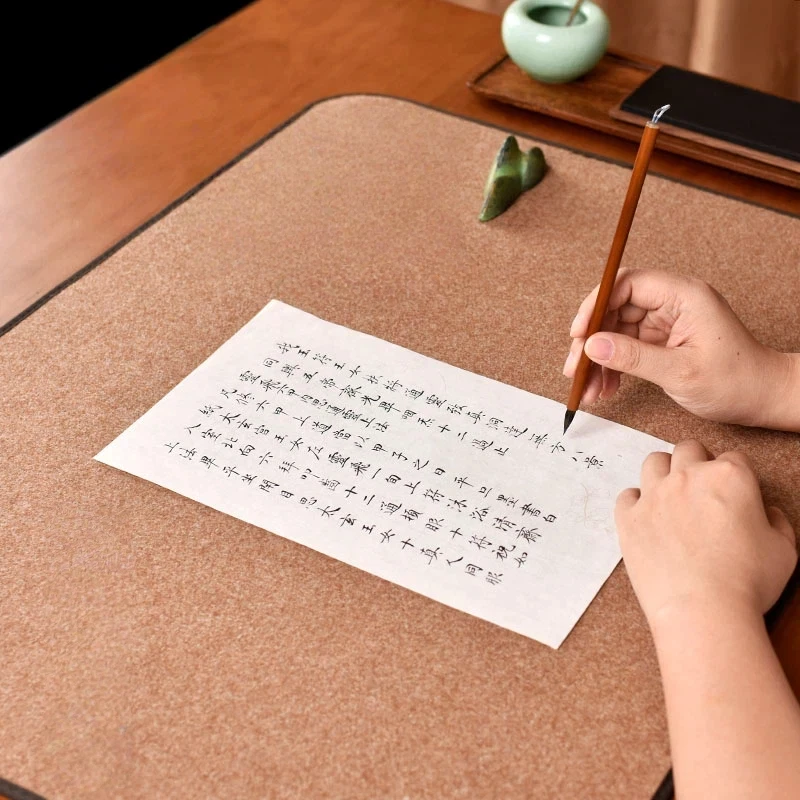 Felt Pad Thick Edge Wrapped Wool Felt Mat Large Calligraphy Painting Desk Cloth Student Chinese Writing Art Stationery Organizer