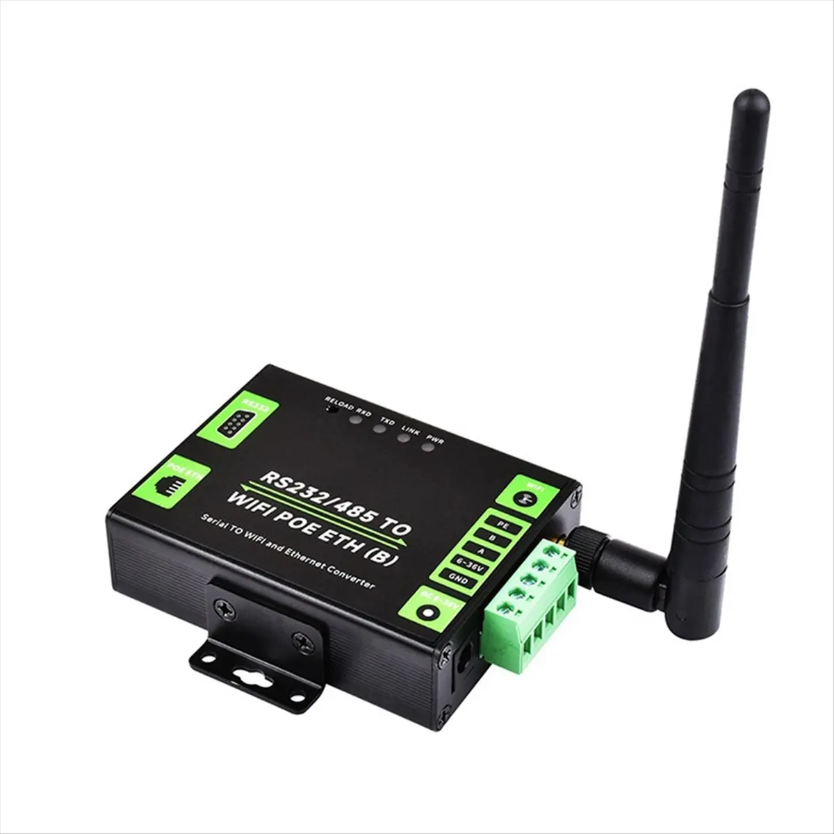 

Последовательный сервер промышленного класса RS232/485 с Wi-Fi и шлюзом Modbus Ethernet, шлюз MQTT, сетевой порт POE