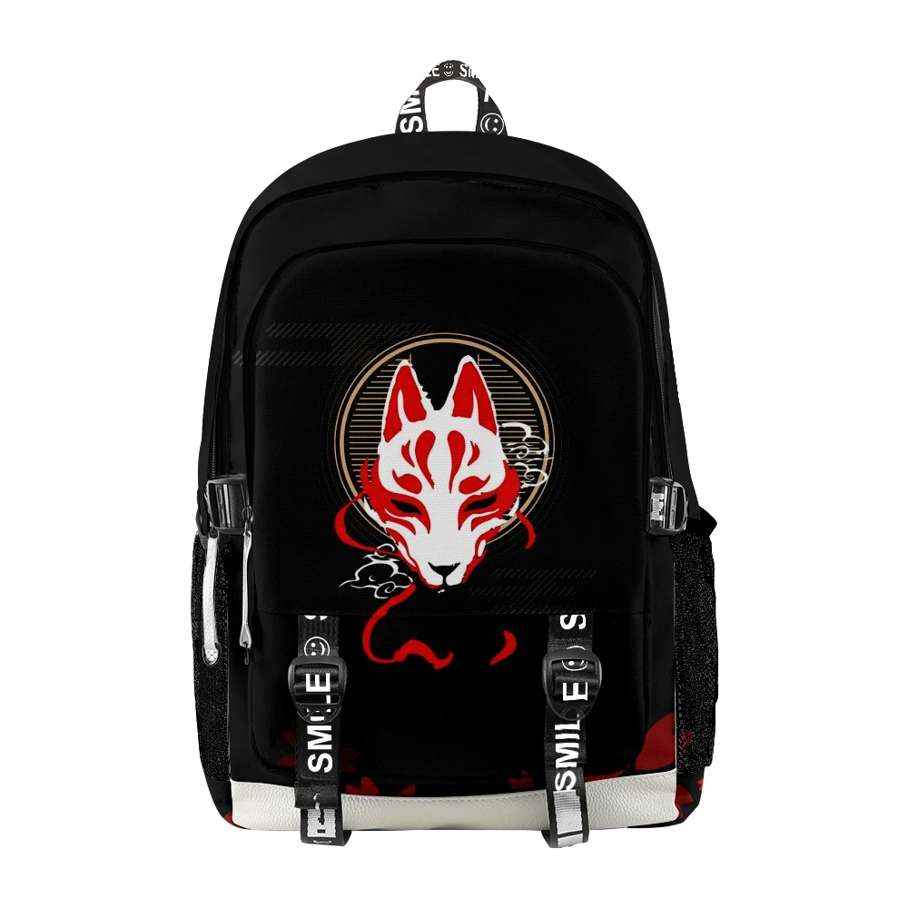 

Flower Fox School Backpack Anime Backpacks Girls Boys Cartoon 3D Print Schoolbag Teenage Bookbag Travel Bags