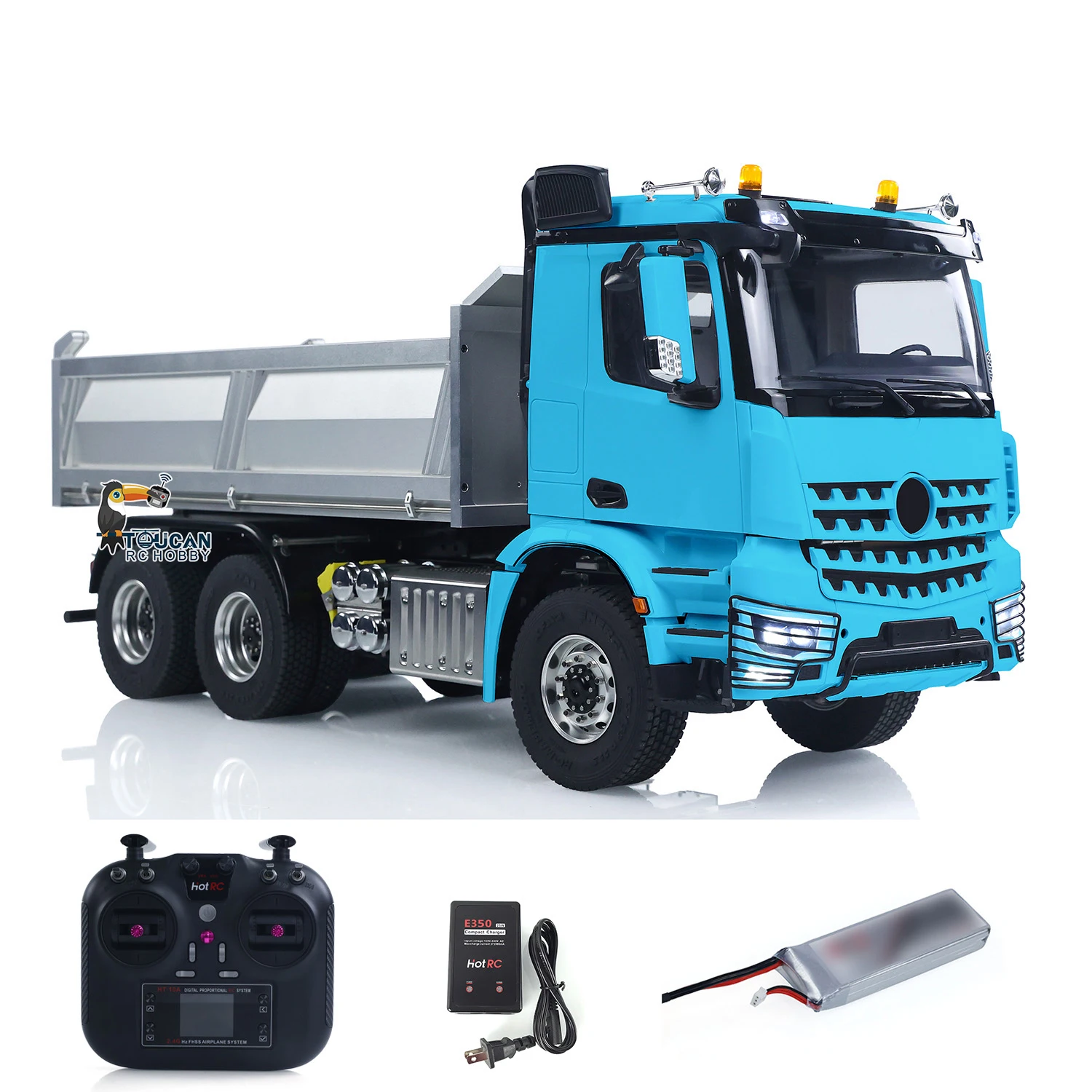 1/14 NEW RC Dumper Truck Toy 3348 RC Truck 6x6 Hydraulic Remote Control Tipper Light Sound Servo 2Speed Battery RC Toys Model