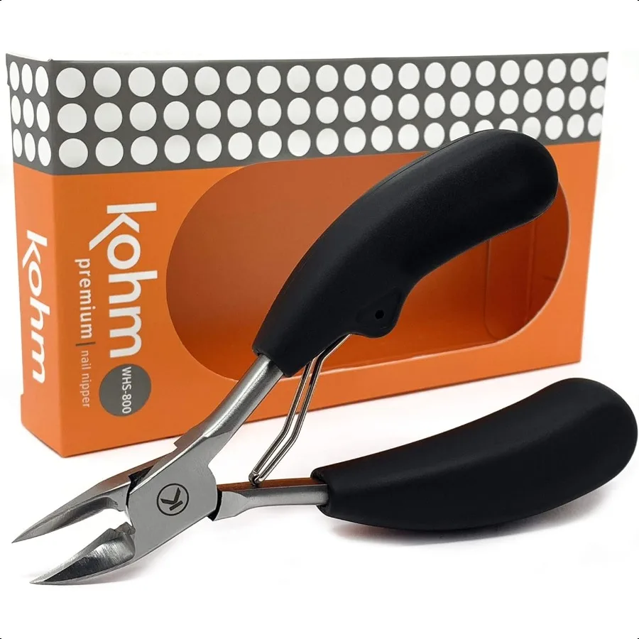 

Kohm Toenail Clippers ExtraWide Blade nSlip Grip for Thick Ingrown Fungal Nails Heavy Duty Nail Cutter for Seniors Men Women Pe