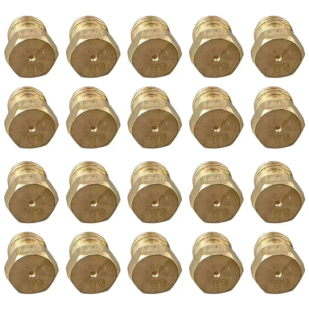 20x Nozzles Propane Burner Orifice Kit For LPG Burner Nozzle Replacement Parts Cooling  Air Fireplaces Stoves  Accessory
