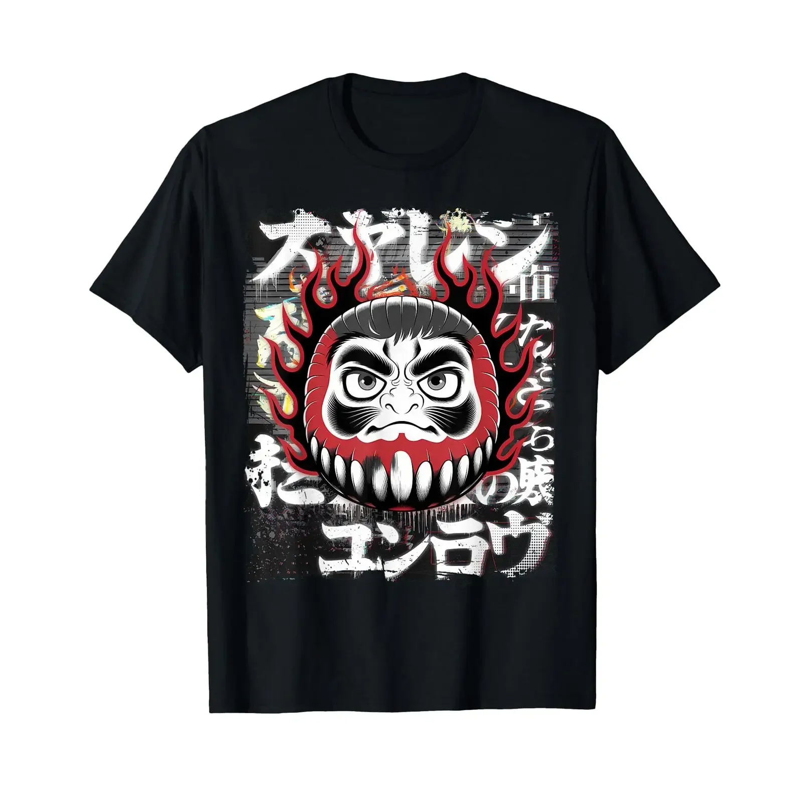 Japanese Daruma Doll Buddhism Japan Traditional T Shirt vintage Washed Unisex Comfortable Top For Everyday Wear