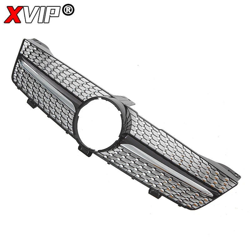 XVIP Front Glossy Black GTR Style Racing Grille For Mercedes Benz CLS W219 CLS350 CLS500 2005-2008 Diamonds Style Bumper Grilles