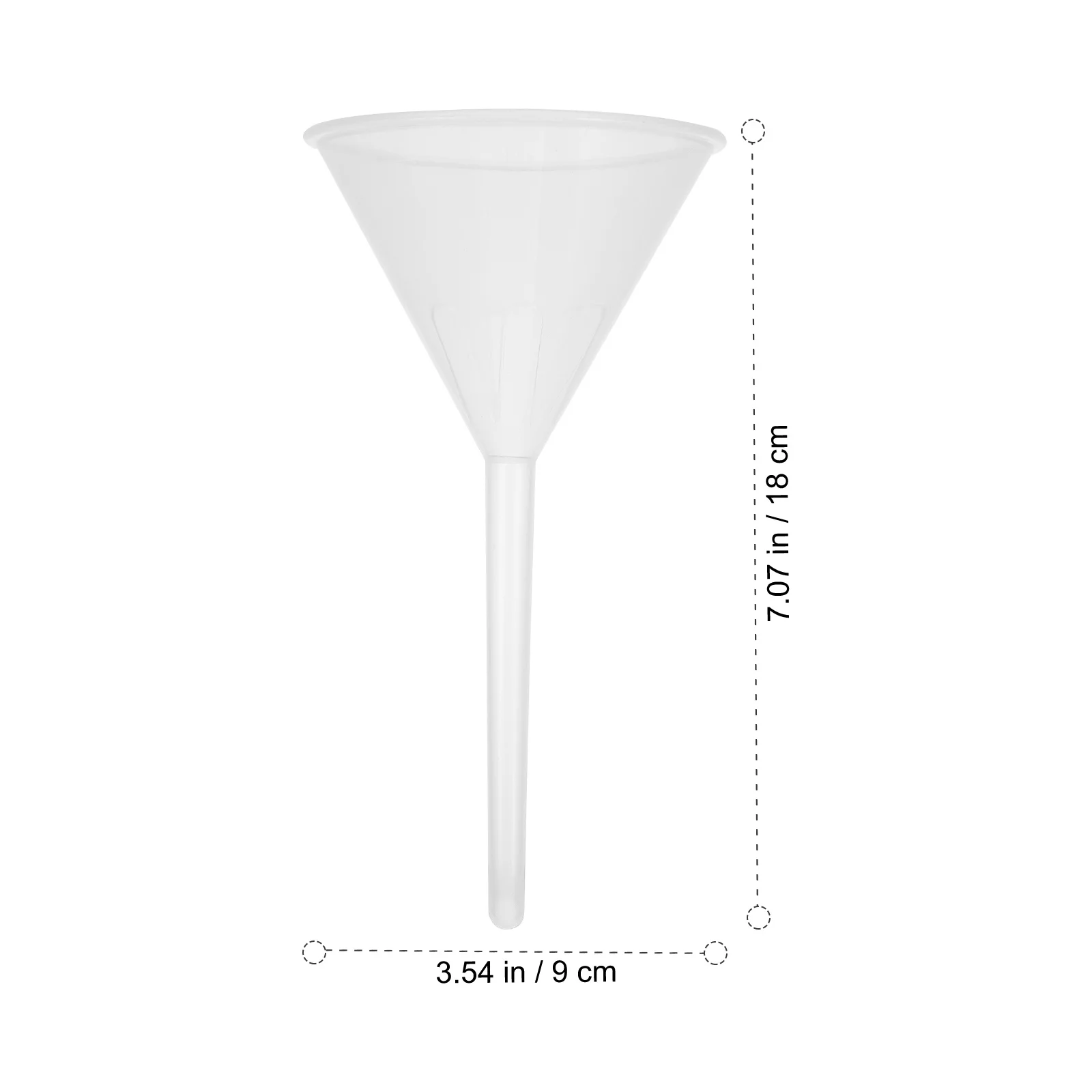 

10pcs Plastic Filling 90Mm Scientific Triangular Funnel For Lab Chemical Experiments Leakproof Lightweight