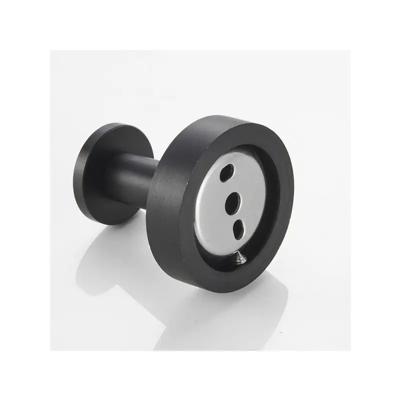 خطاف منشفة بقاعدة مستديرة باللون الأسود غير اللامع، عبوتان، للمدخل، وخزانة الأحذية، وخزانة الملابس، وأجهزة أثاث الحمام وغرفة النوم،