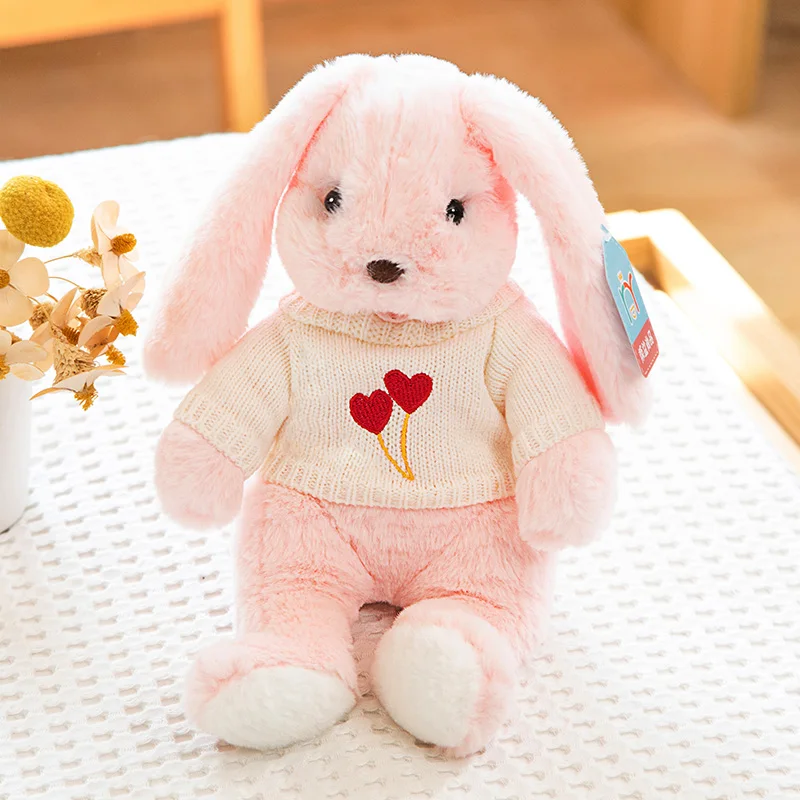 Zu-エミュレーションうさぎかわいいウサギのぬいぐるみ、ニット
