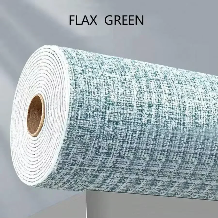 Zelfklevende 3D linnen schuim muursticker PVC vochtbestendig behang voor woonkamer slaapkamer badkamer slaapzaal woondecoratie - afbeelding 1