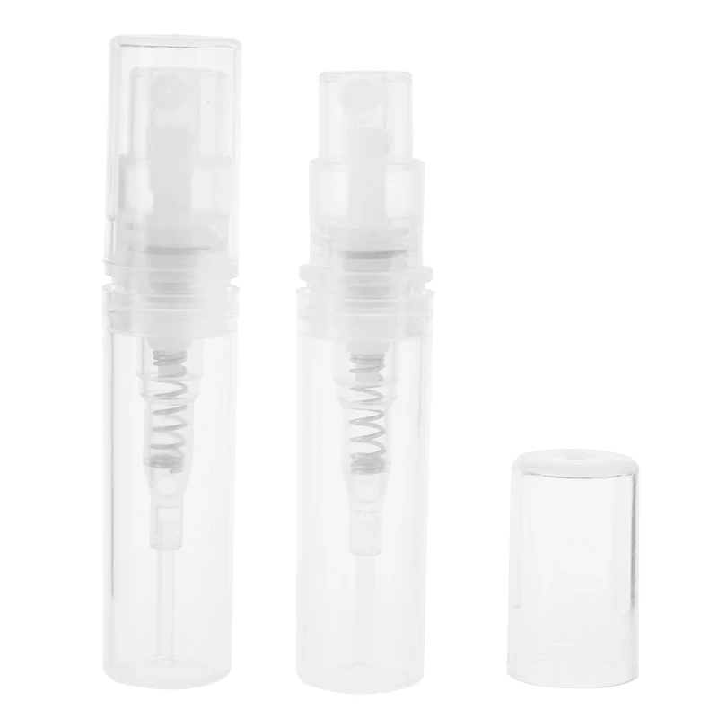 Atomiseur de parfum de poulet en plastique transparent, vaporisateur de parfum portable, 3ml, 2ml, 80 pièces