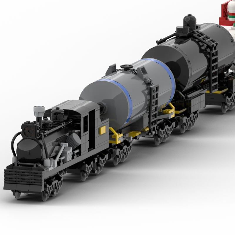 Geared Train Engine - Steam Locomotive Train Railway Express Modular Bricks Technical Model Building Blocks Kids Toys Gifts