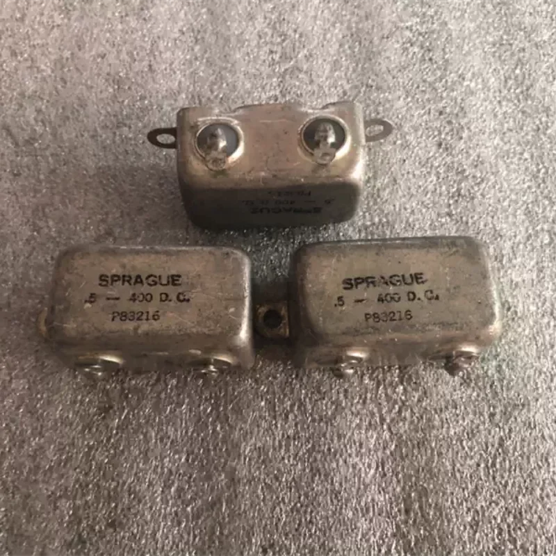 Antique American SPRAGUE Sibi 400V 0.5UF High Voltage Gallbladder Machine Coupled Oil Immersed Capacitor