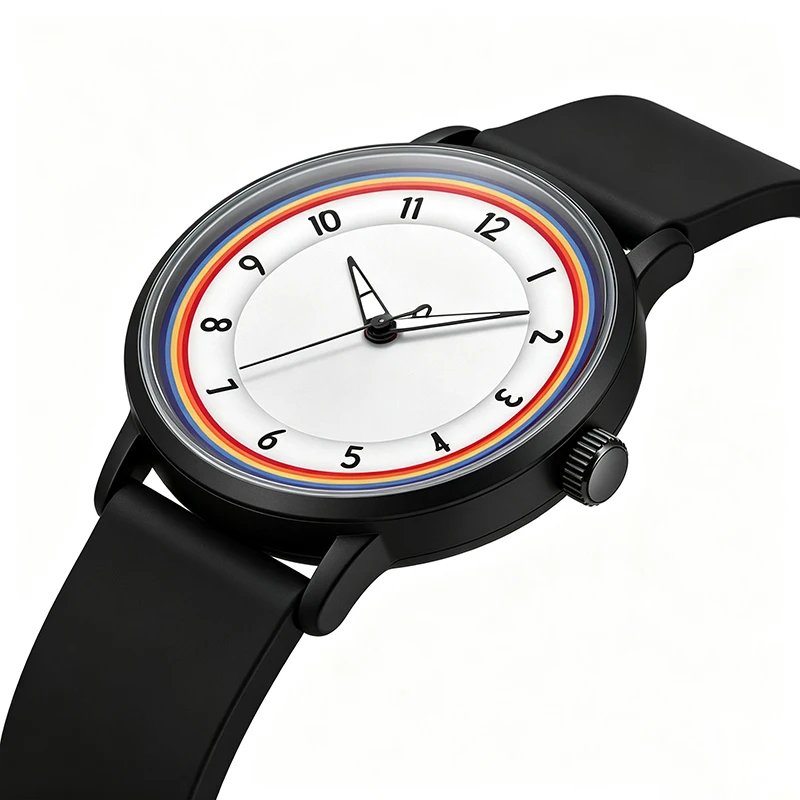 FIDI Watch Kawaii Cartoon Quartz Japanese Movement PC21 Women Girls White PU Strap Waterproof 30M Birthday Gift Wristwatch