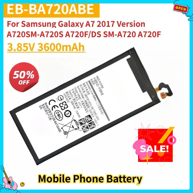 

Сменный аккумулятор для мобильного телефона EB-BA720ABE 3,85 В 3600 мАч для Samsung Galaxy A7 2017 версия A720SM-A720S A720F/DS SM-A720
