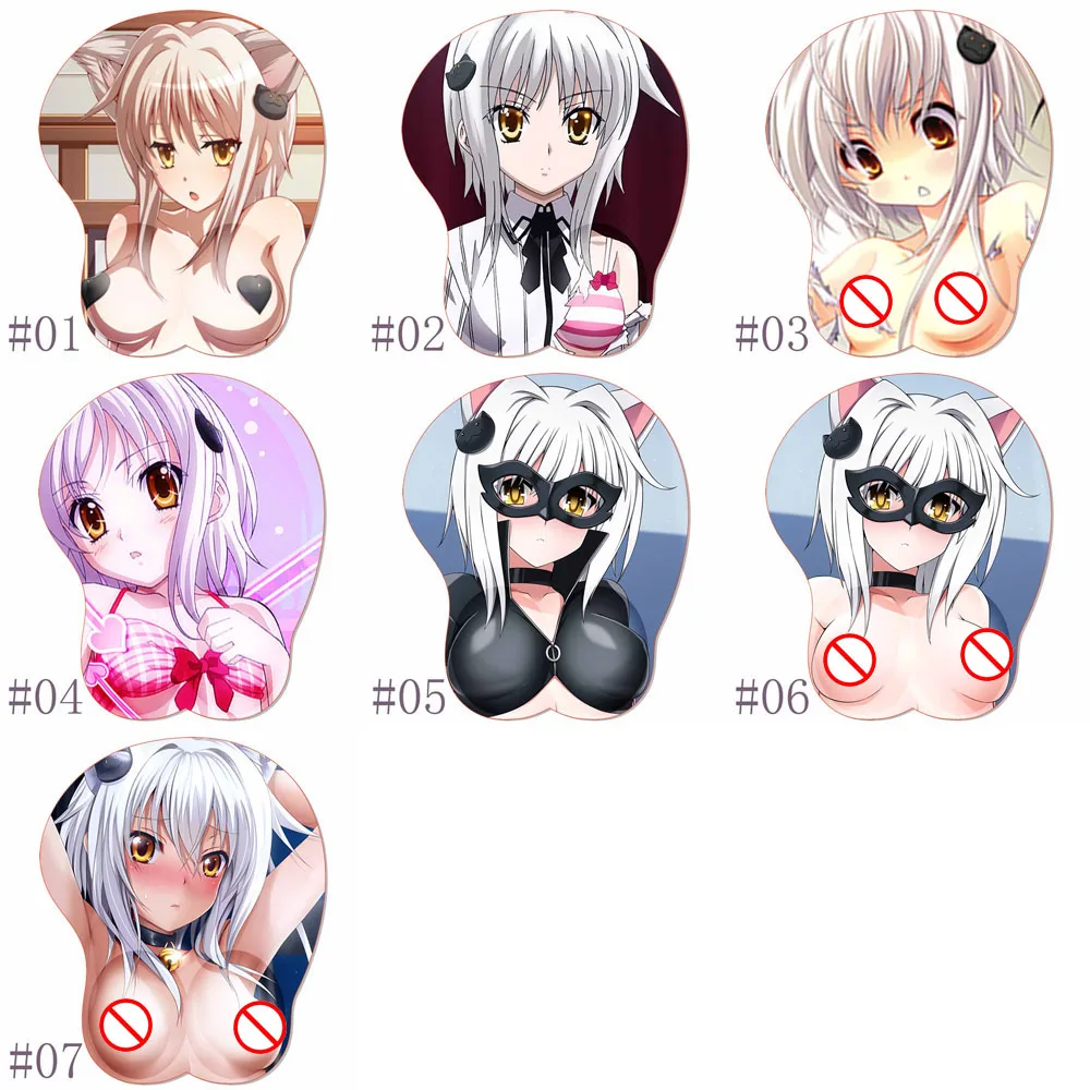 لوحة ماوس ثلاثية الأبعاد Toujou Koneko Mousepad Oppai High S_School DxD H_Hero أنيمي سيليكون مسند المعصم وسادة كبيرة حصيرة ماوس الألعاب