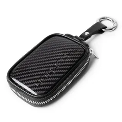 T-carbon Carbon Fiber Car Key Wallet Universal Key Fob Bag Protect From EMF, RFID, Car RFID Signal Blocking Key Fob Protector